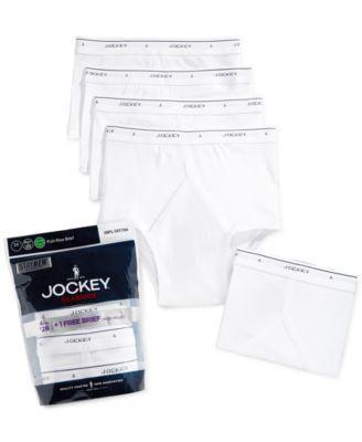 Jockey Mens 4-Pack Cotton Full Rise Briefs +1 Bonus Pair Product Image
