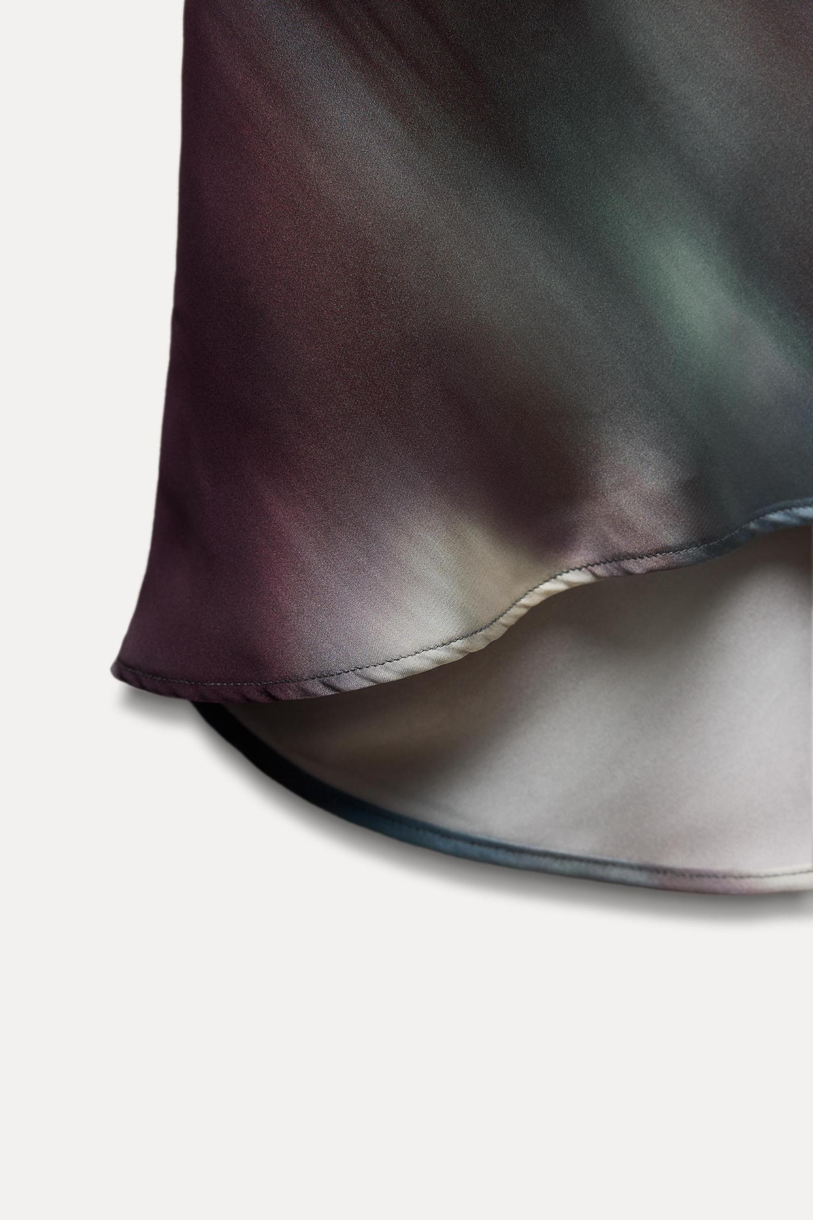 SATIN EFFECT PRINT DRESS Product Image