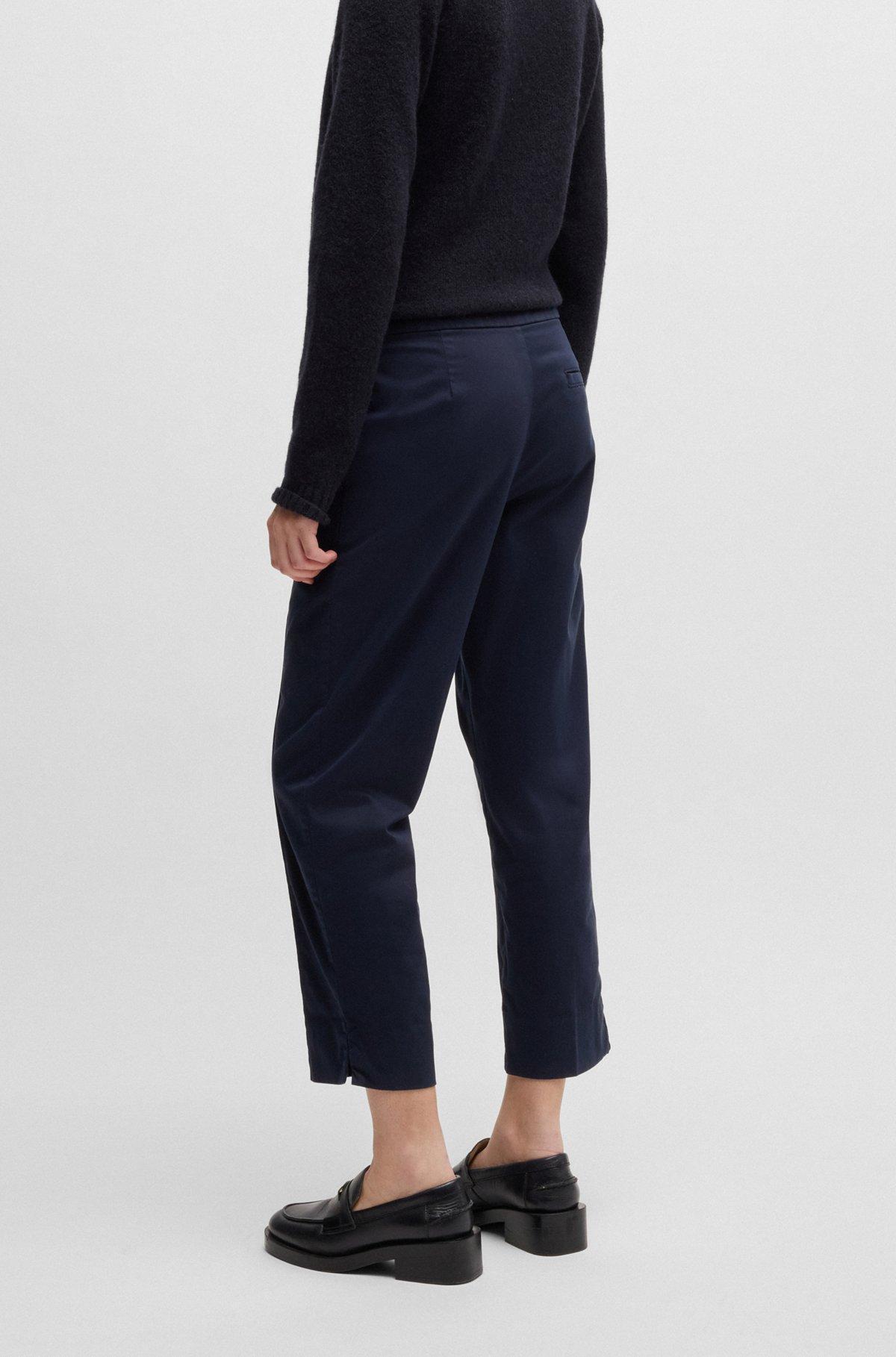 Tapered-fit chinos in stretch-cotton satin Product Image