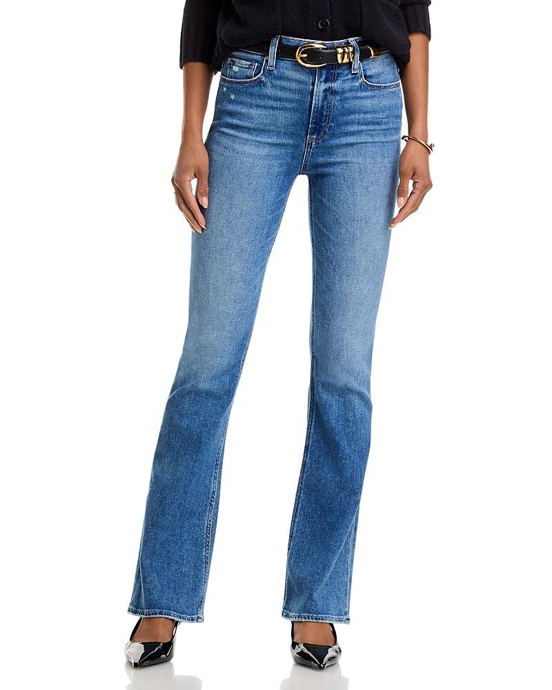 Paige Laurel Canyon High Rise Flare Jeans in Rock Show Distressed Product Image