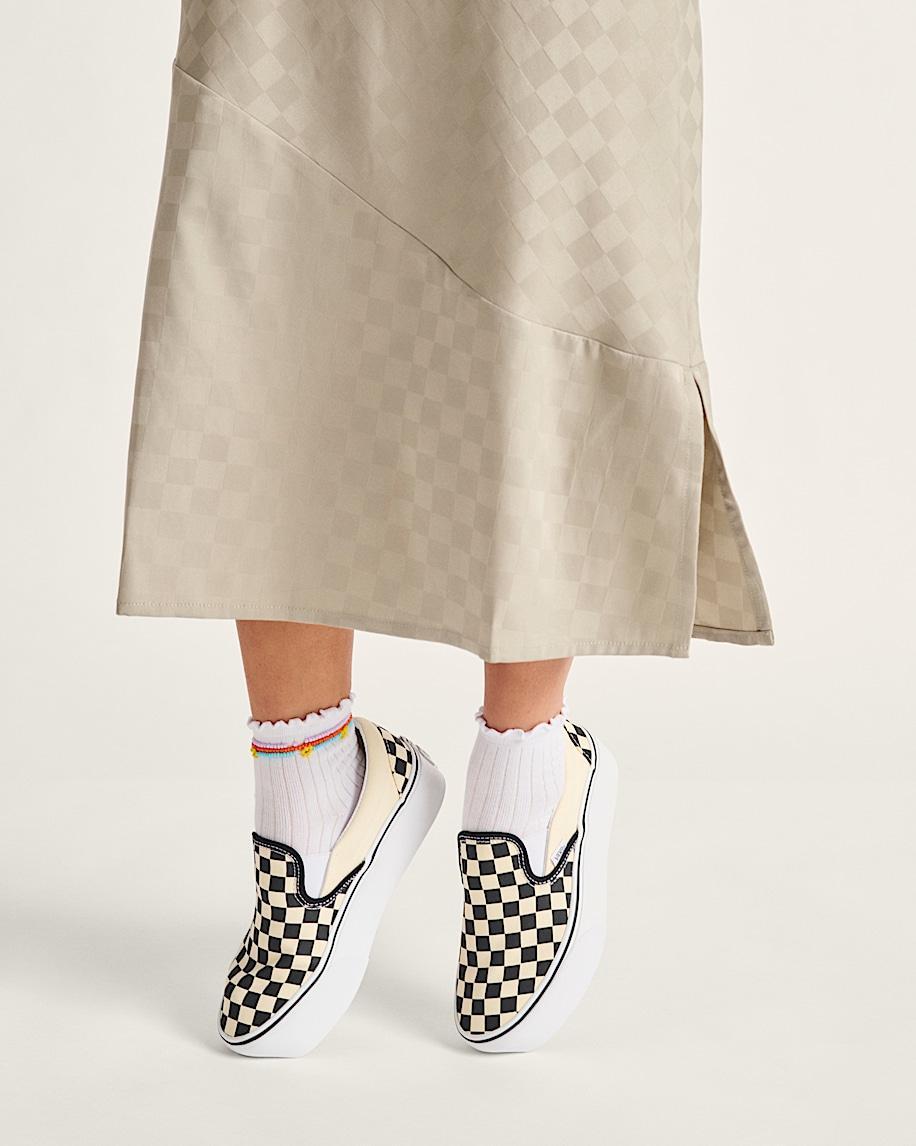 Vans | Classic Slip-On Stackform Checkerboard Black/Classic White Shoe Product Image