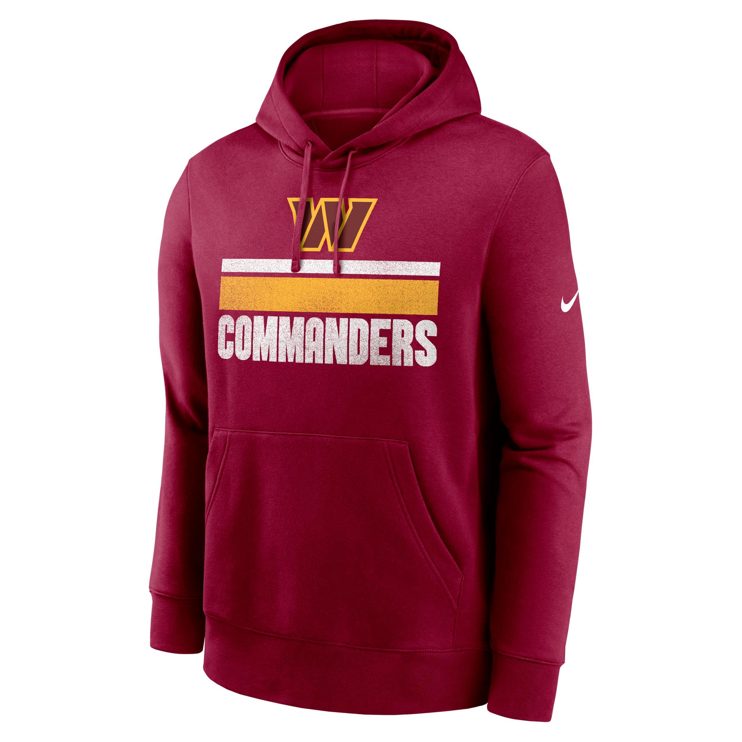 Mens Nike Burgundy Washington Commanders Club Fleece Pullover Hoodie Product Image