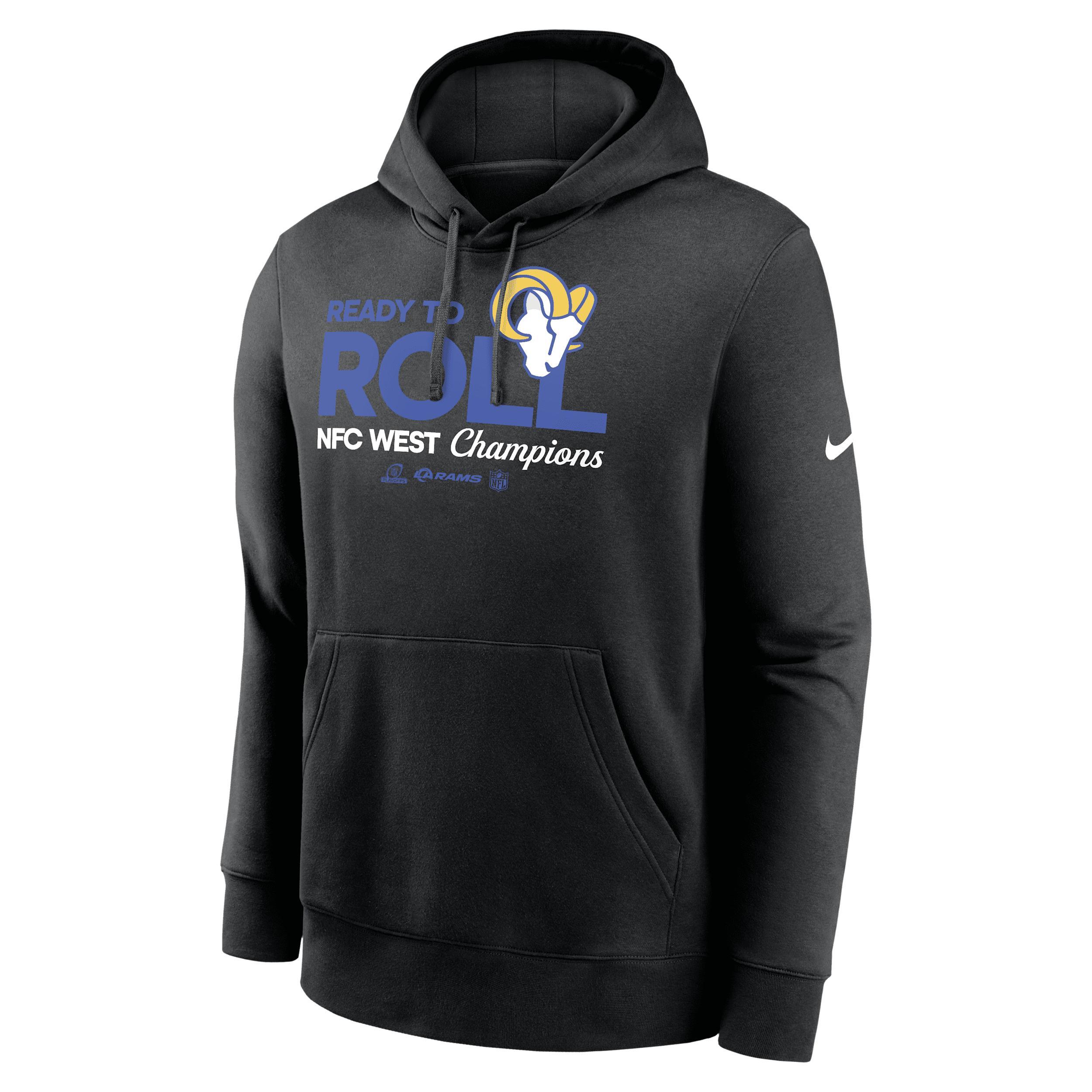 Men's Nike Black Los Angeles Rams 2024 NFC West Division Champions Locker Room Trophy Collection Pullover Hoodie, Size: Large Product Image