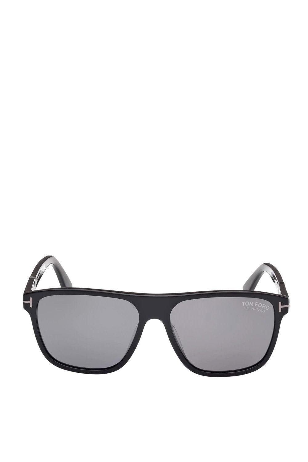 TOM FORD Frances Polarized Smoke Square Men's Sunglasses Ft1081-n 01d 58 In Black Product Image