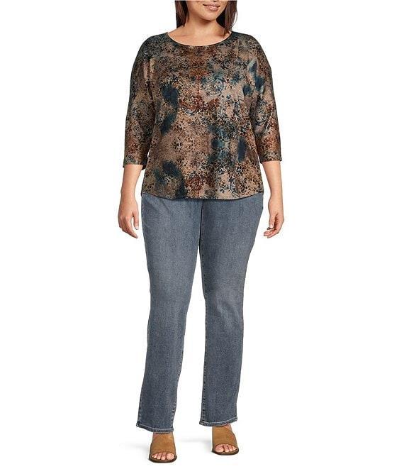 NYDJ Plus Size Marilyn Straight Leg High Rise Jeans Product Image