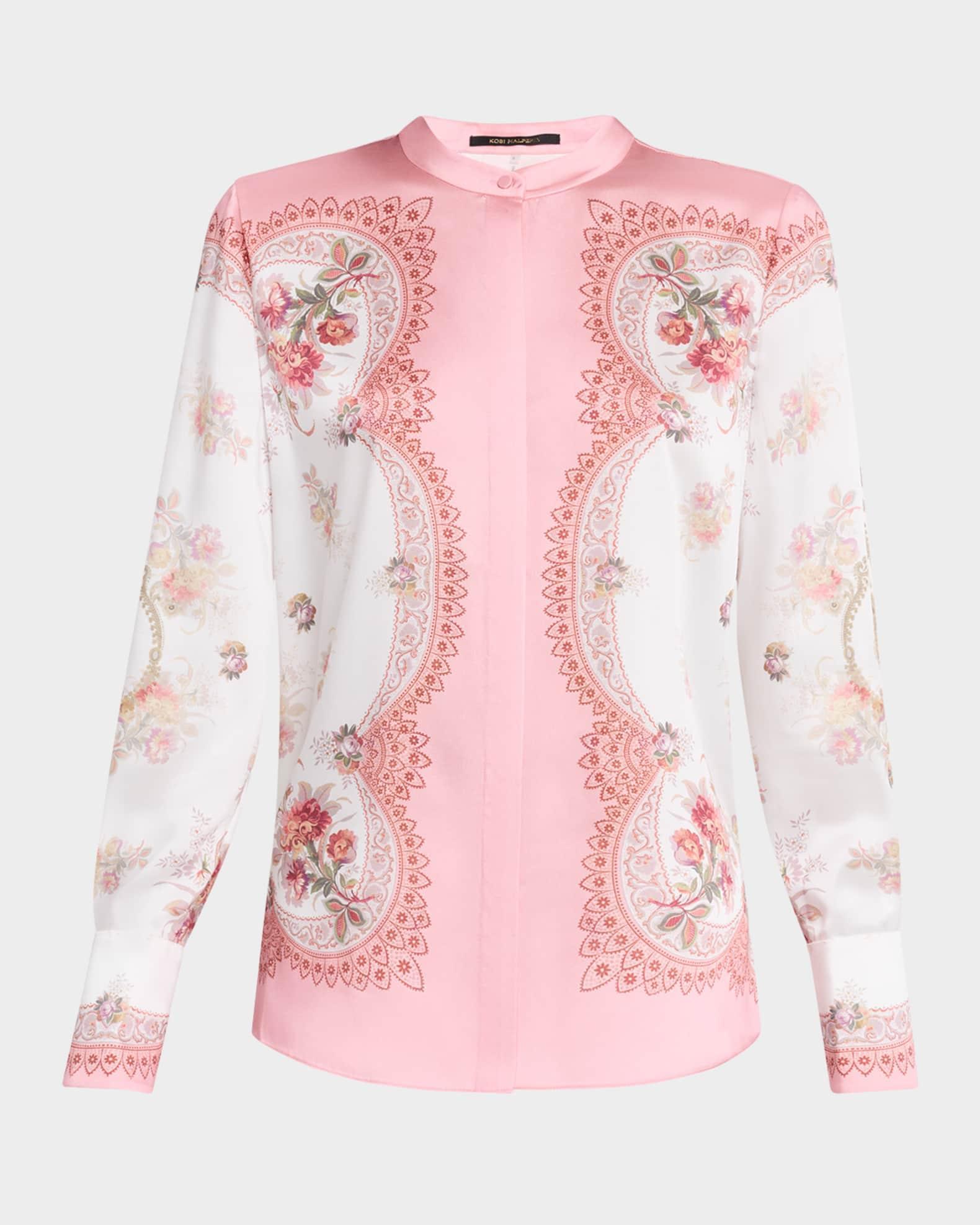 Juliette Colorblock Floral-Print Blouse Product Image