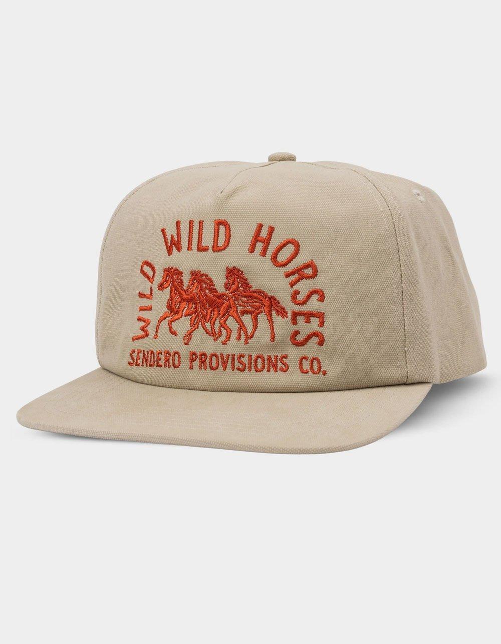 SENDERO PROVISIONS CO. Wild Wild Horses Snapback Hat - TAN Product Image