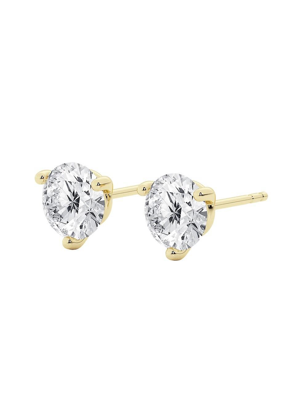 Womens 14K Gold & Diamond Martini Stud Earrings/0.50-6.00 TCW Product Image