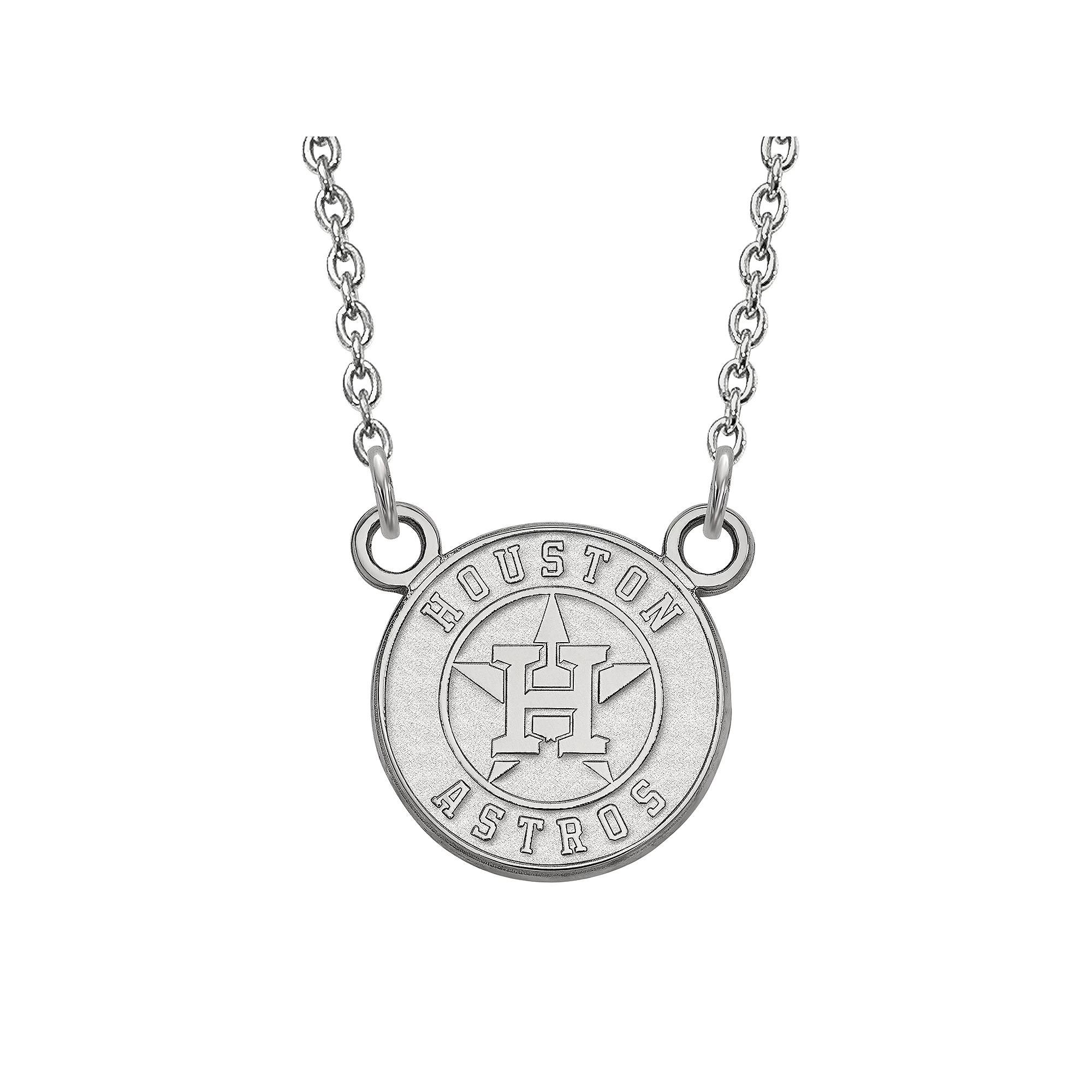 LogoArt Sterling Silver Houston Astros Pendant Necklace, Women's, Size: 18 mm Product Image