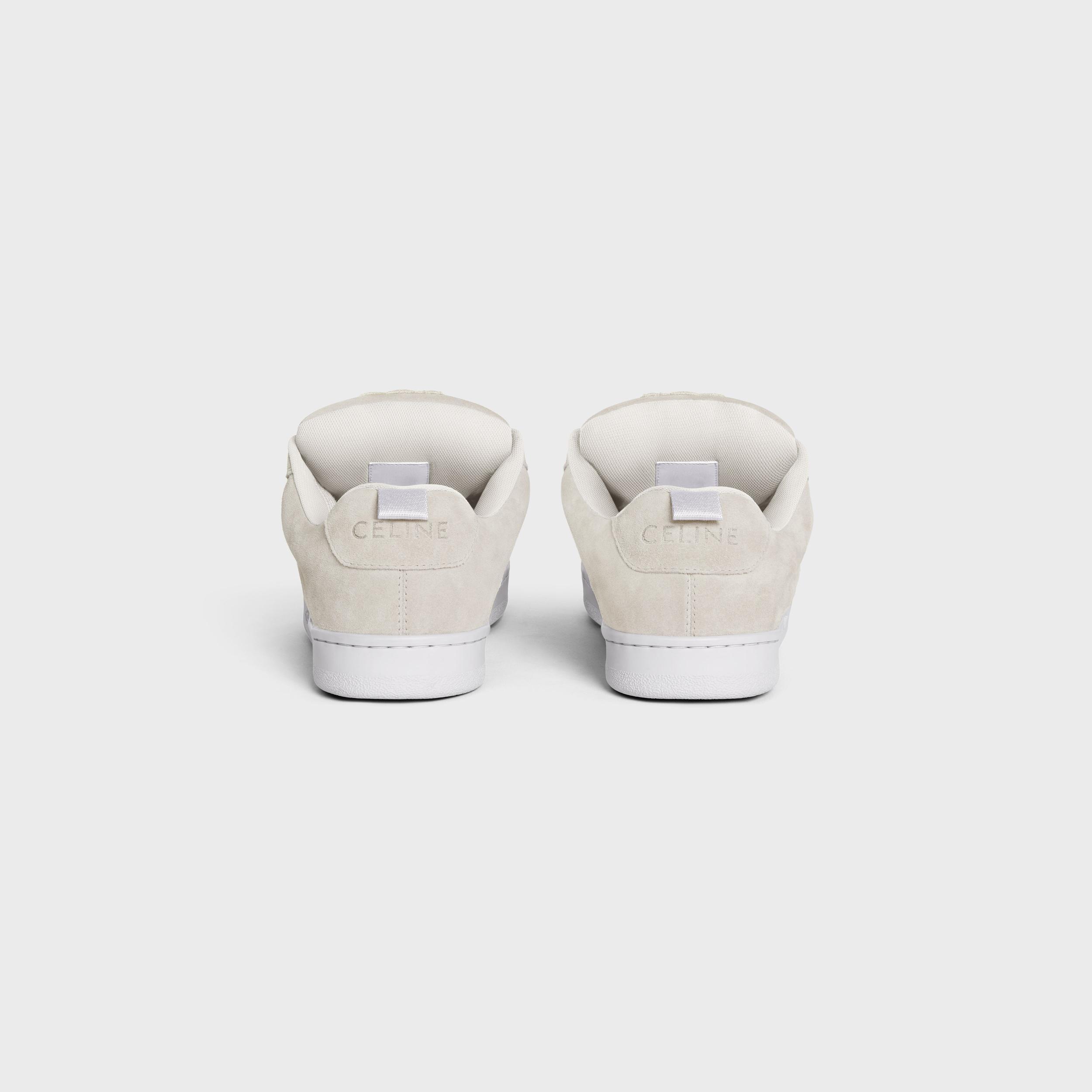 CELINE HUNTINGTON LOW LACE-UP SNEAKER in SUEDE CALFSKIN AND MESH Product Image