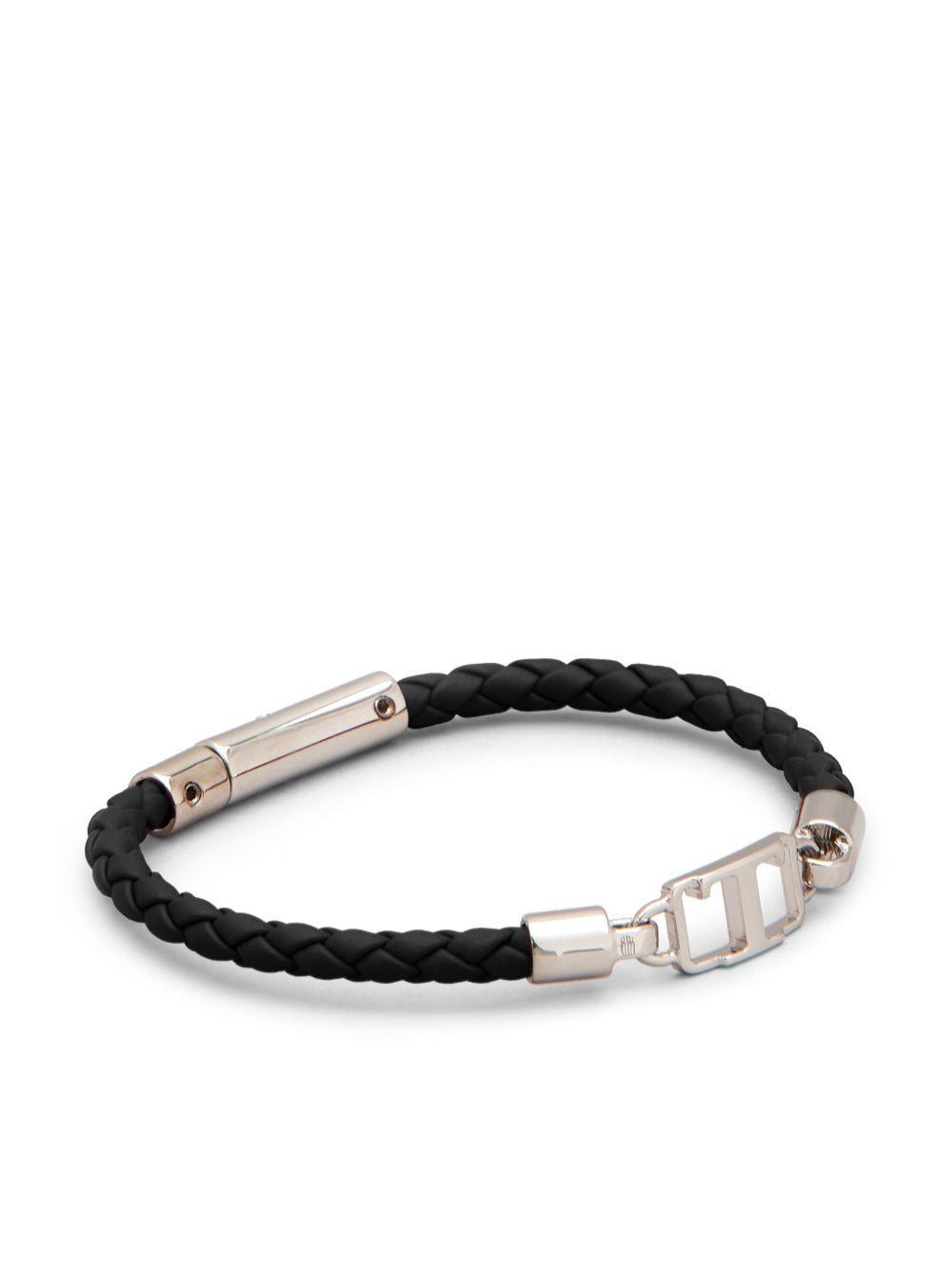 logo-plaque braided bracelet Product Image