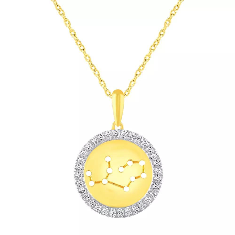 1/4 Carat T.W. Diamond Halo Zodiac Pendant Necklace, Women's, Size: 18", Cancer Product Image