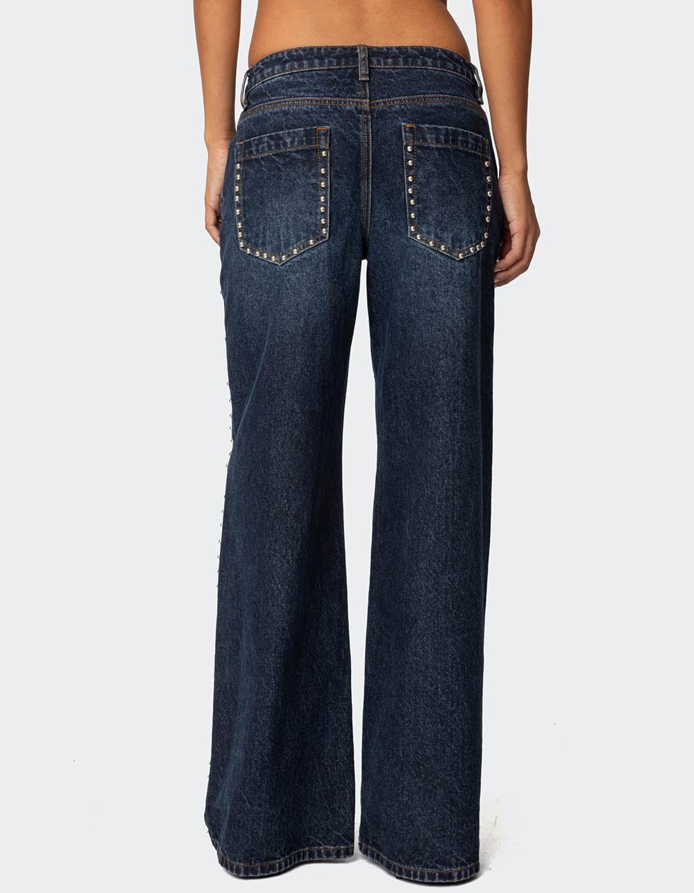 EDIKTED Stassie Studded Low Rise Jeans Product Image