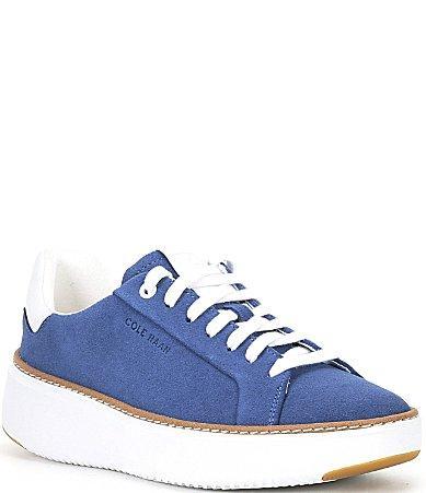 Cole Haan Womens GrandPr Topspin Suede Platform Sneakers Product Image