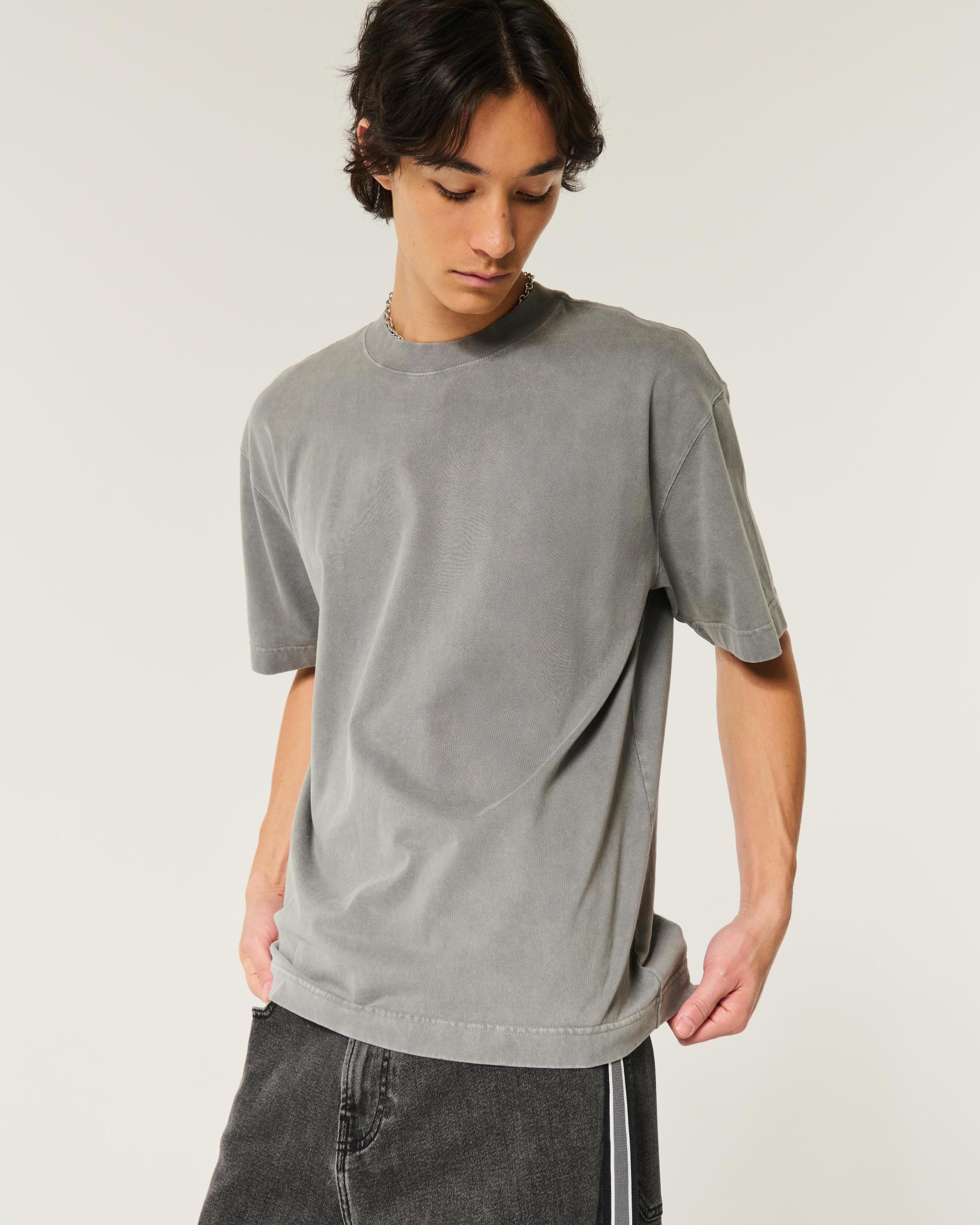 Boxy Heavyweight Washed Crew T-Shirt Product Image