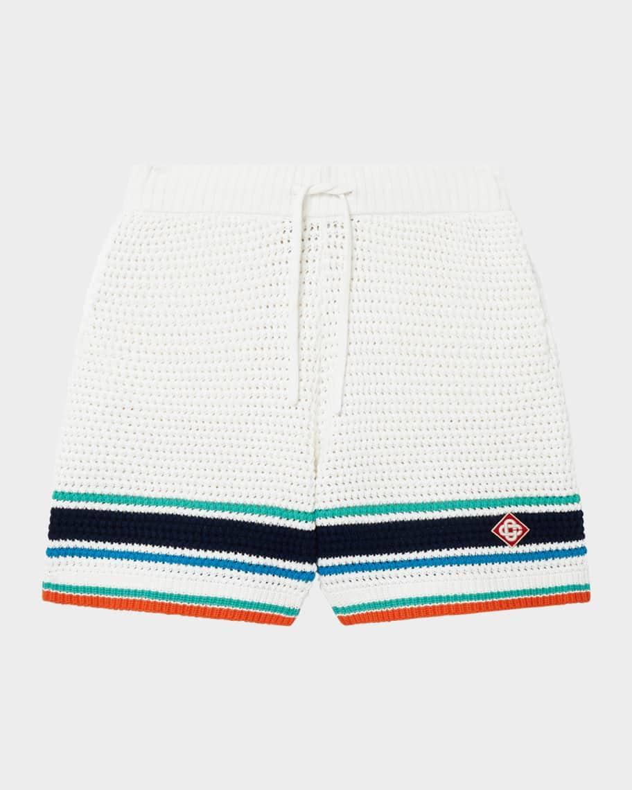 Mens Tennis Crochet-Effect Shorts Product Image