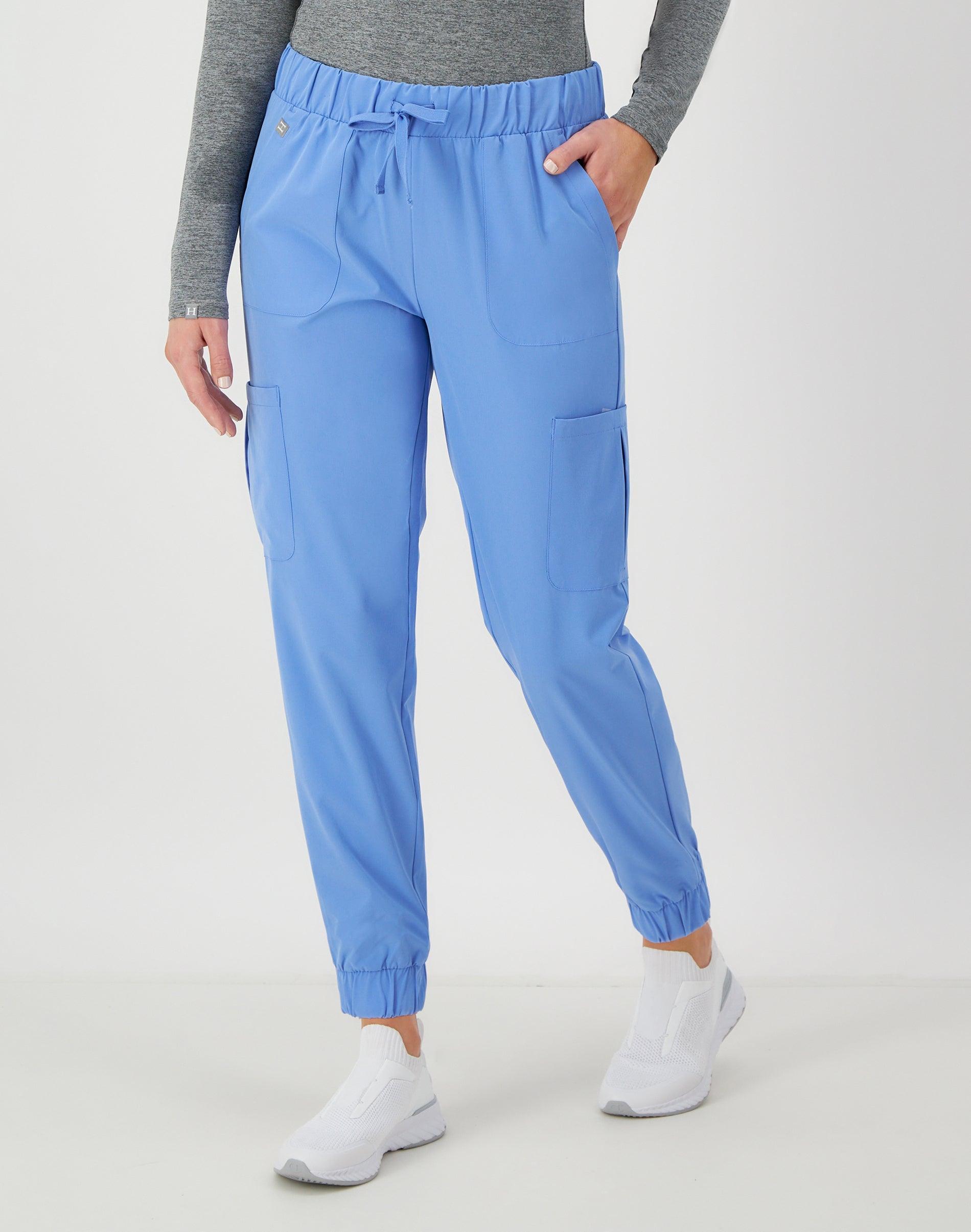 Hanes Comfort Fit Scrubs Womens Scrub Joggers Afternoon Burgundy 3XL Product Image