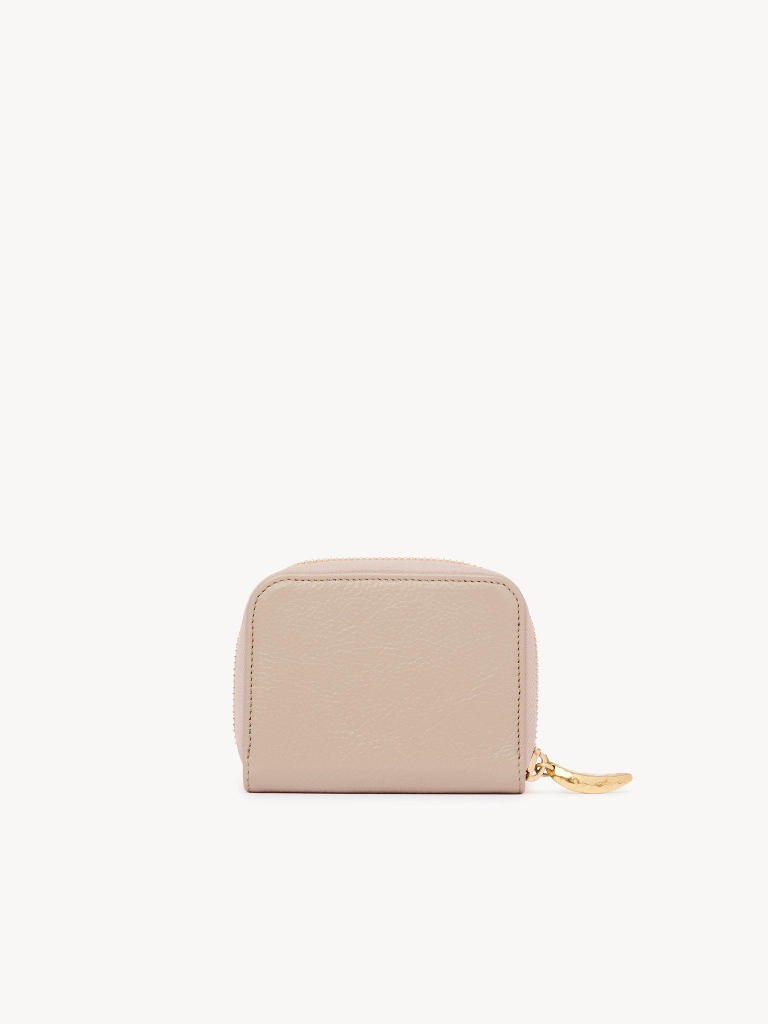 Banana zipped coin purse in grained leather Product Image