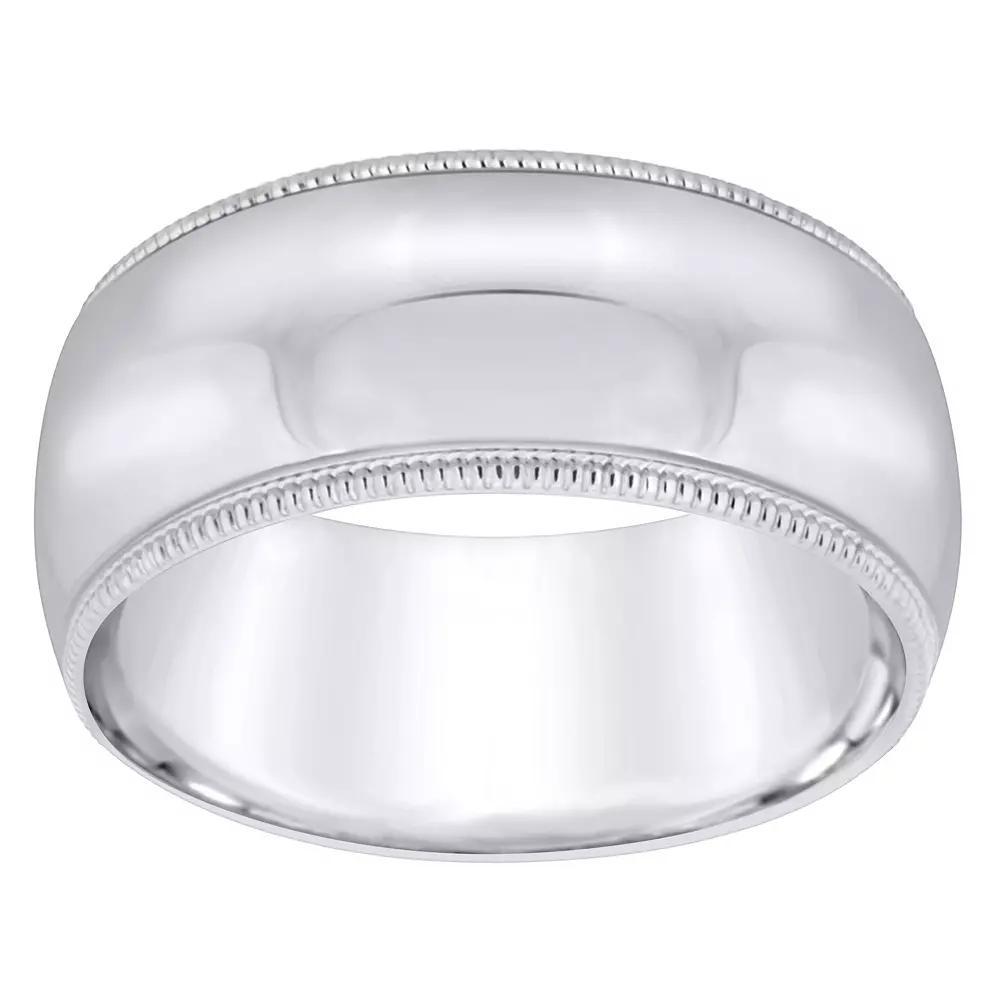 Alyson Layne Men's 14k Rose Gold Milgrain Wedding Band, Size: 8.50 Product Image