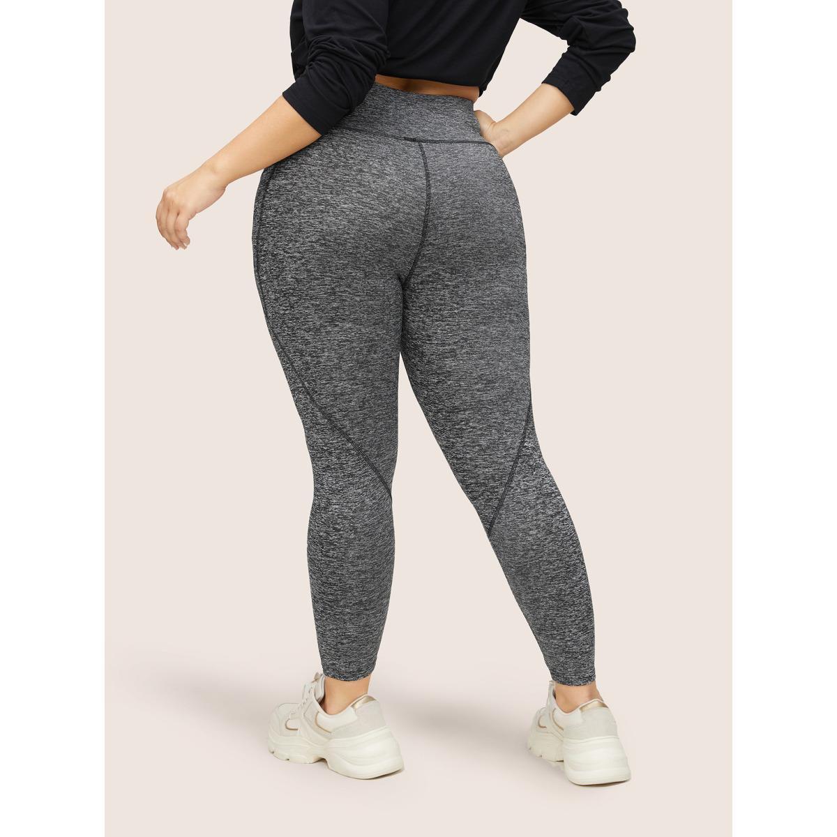 Plus Size Heather High Waist Pocket Skinny Leggings Women DimGray Casual High stretch Skinny High Rise Everyday Leggings BloomChic 10/M Product Image