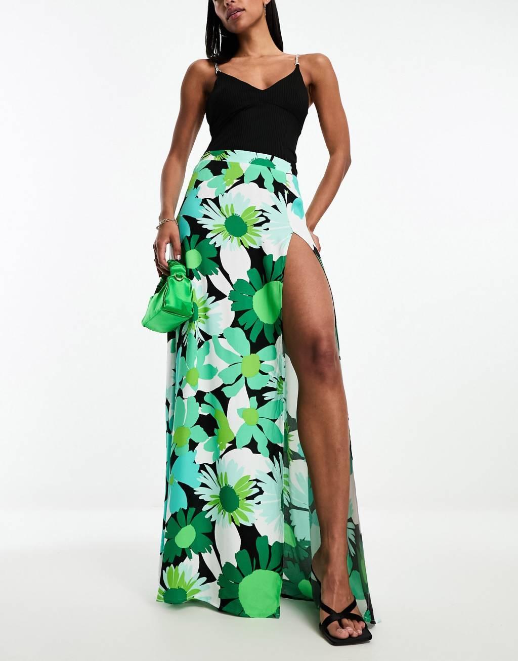 AFRM Deren high rise maxi skirt Product Image