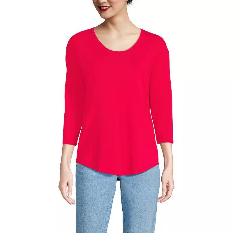 Women's Lands End Lightweight Jersey Tunic Top, Size: Medium, Black Product Image