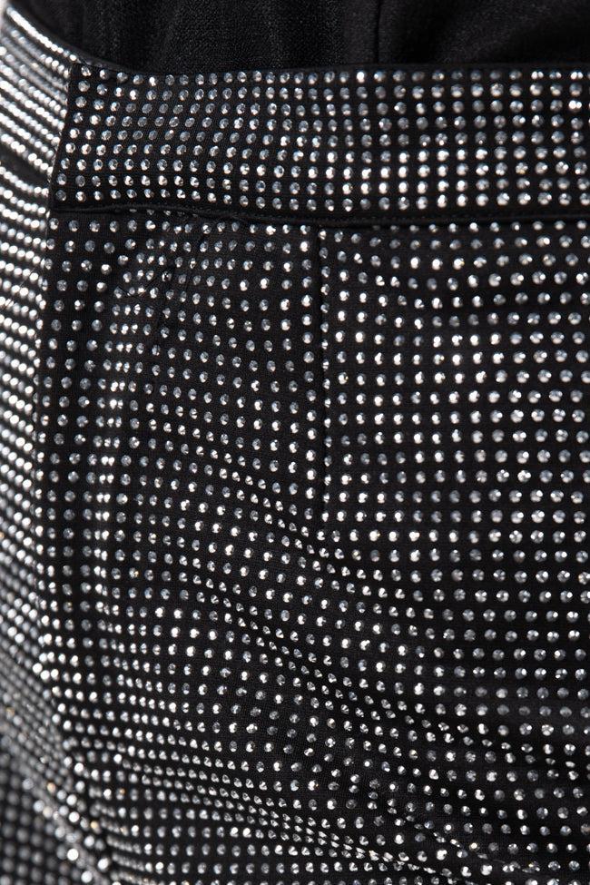 Glamorous Moments Black Rhinestone Embellished Straight Leg Pants FINAL SALE Product Image