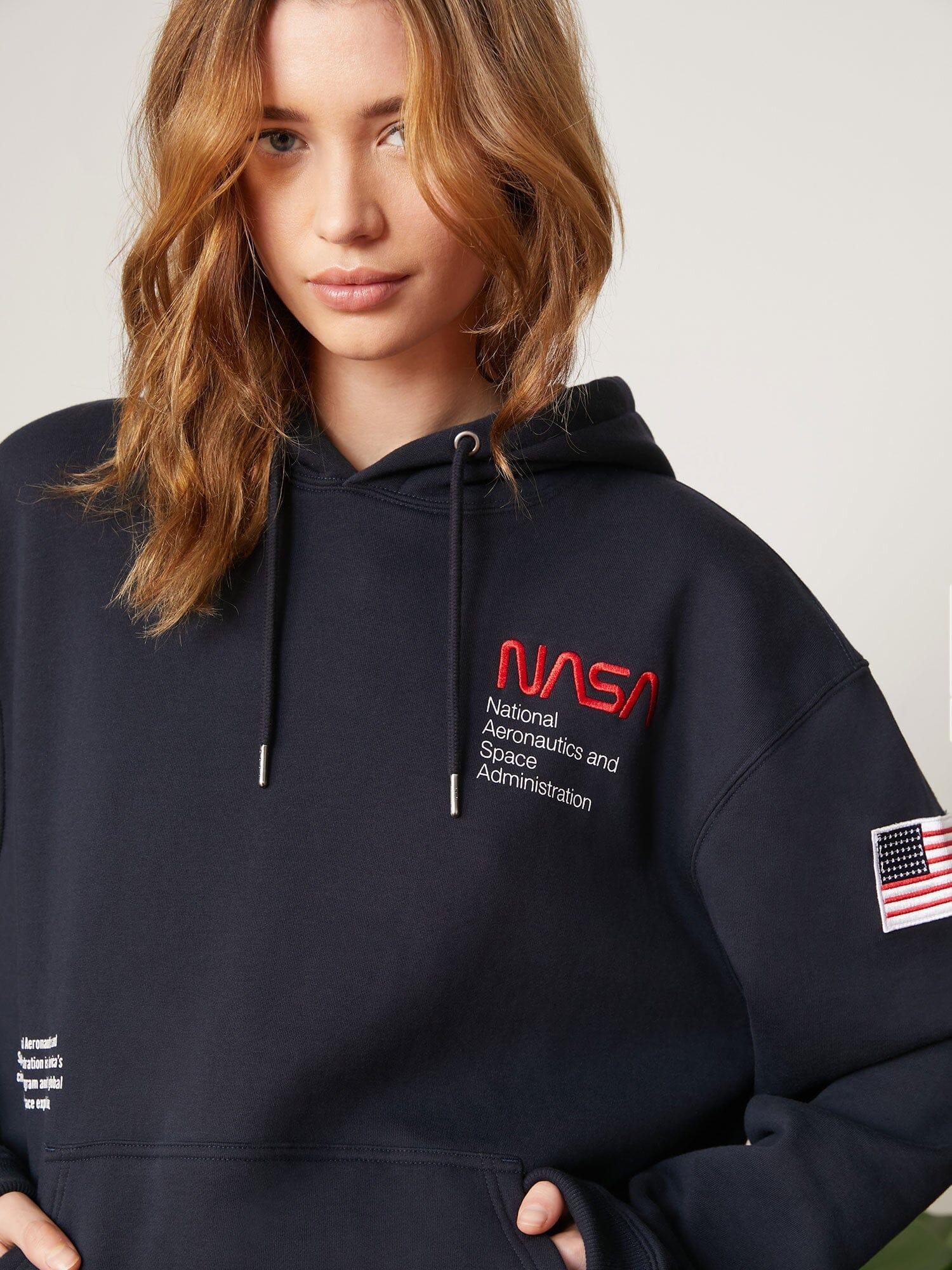 NASA WORM LOGO HOODIE (CHARCOAL) Product Image