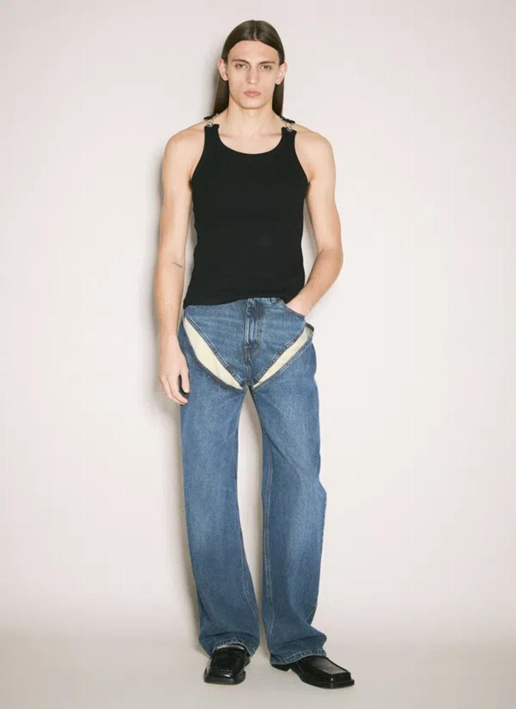 JEAN PAUL GAULTIER Overall Buckles Tank Top In Black Product Image