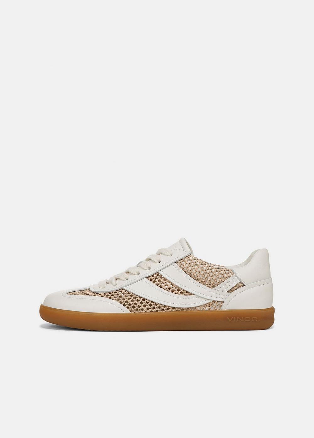 Womens Oasis Netting & Leather Sneaker, Milk/macademia, Size 8 Vince Product Image