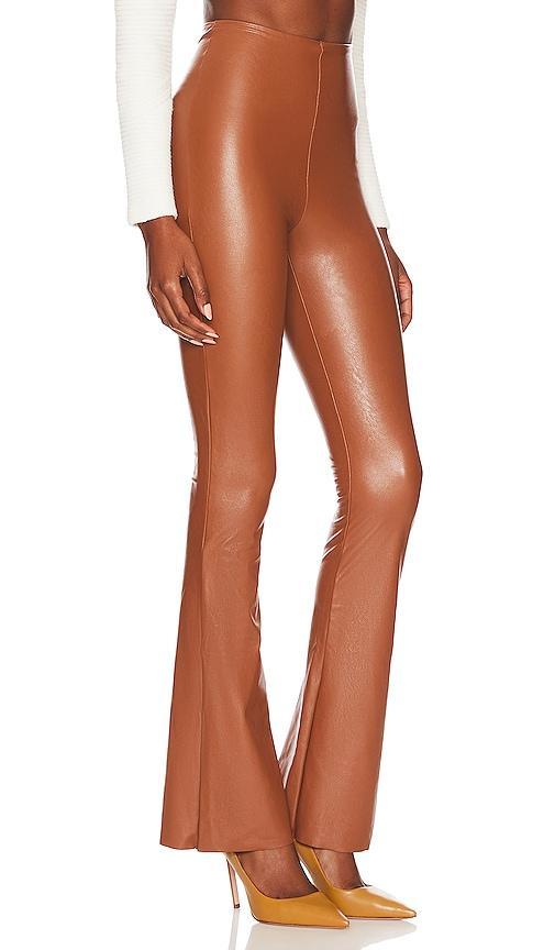 Faux-Leather Flared Leggings Product Image