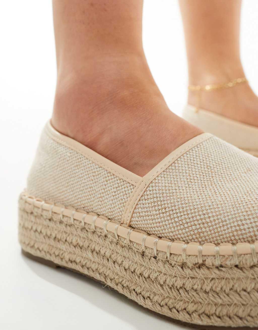 ASOS DESIGN Journal flatform espadrilles Product Image
