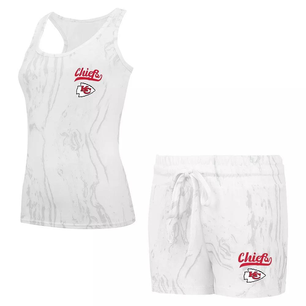 Women's Concepts Sport White Kansas City Chiefs Plus Size Quartz Tank Top & Shorts Set, Size: 1XL Product Image