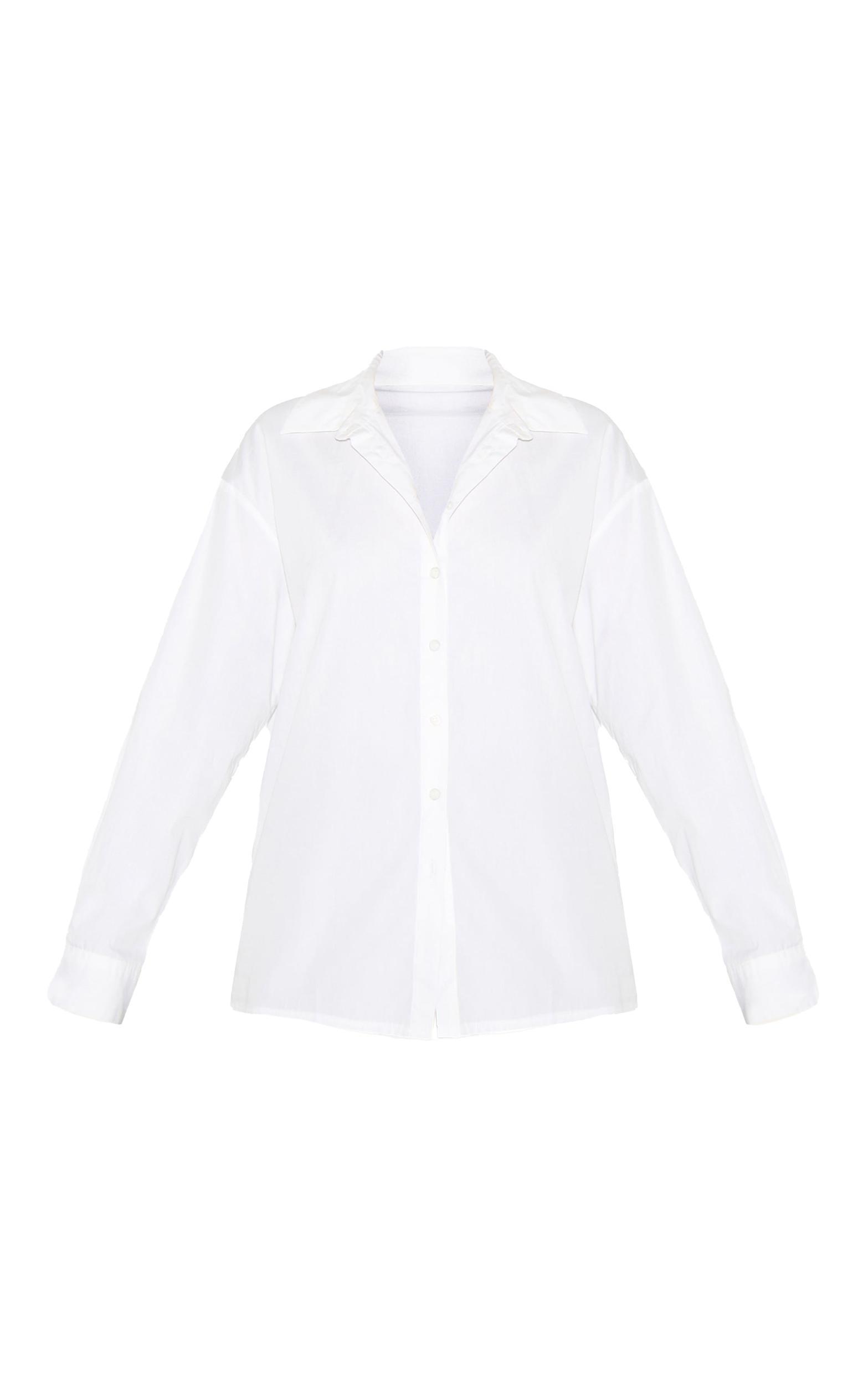 White Cotton Button Shirt Product Image