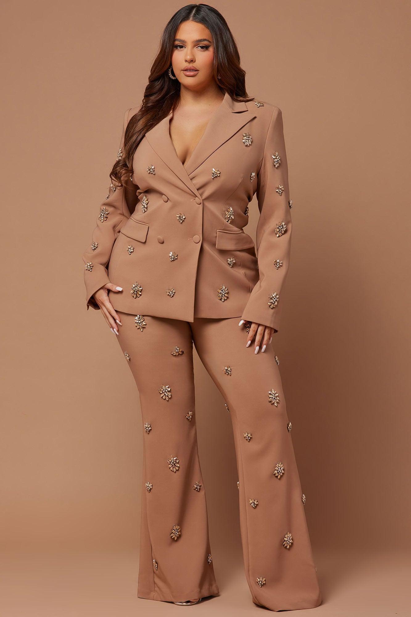 Verona Embellished Jacket - Mocha Product Image