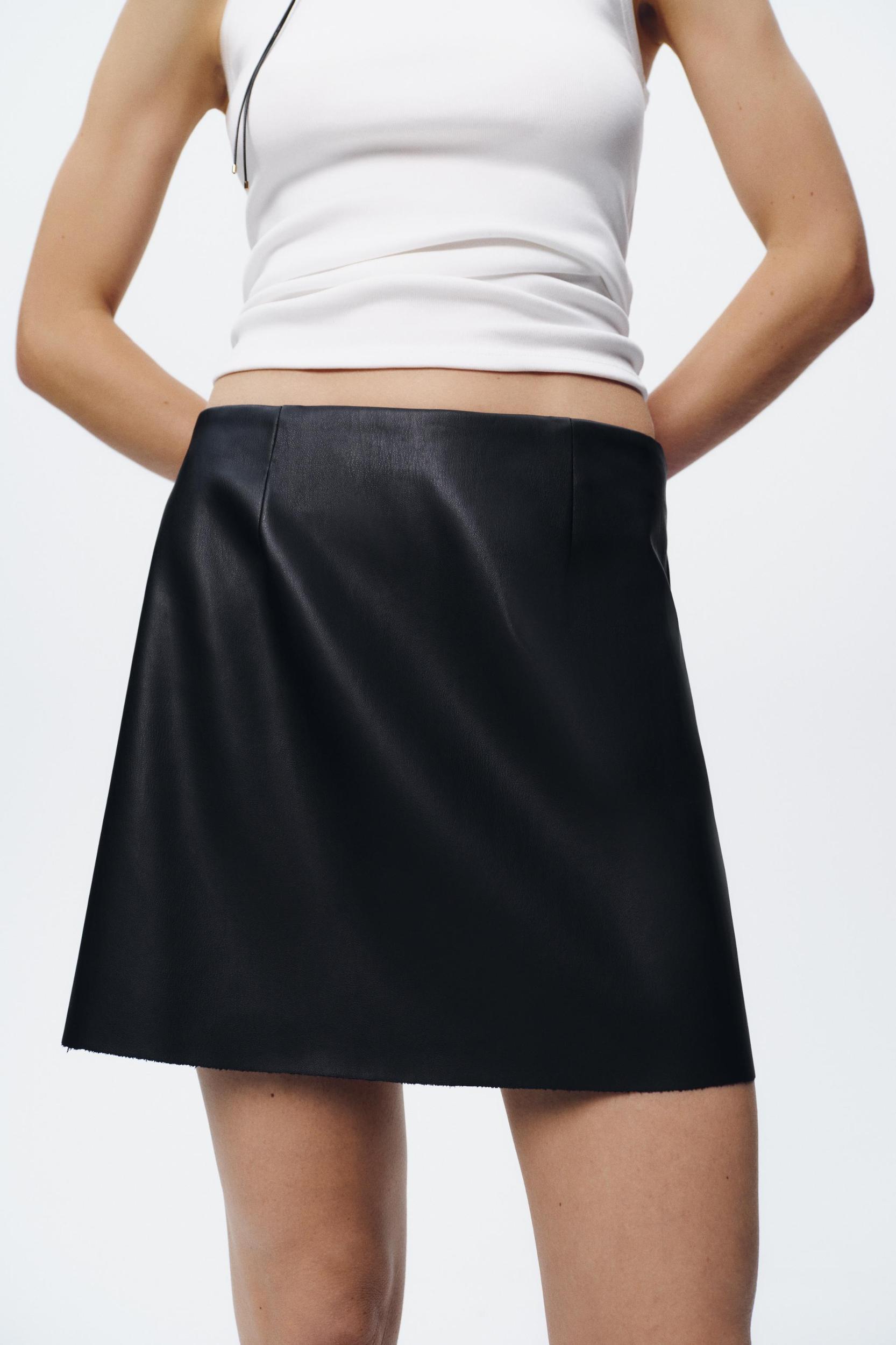 FAUX LEATHER MINI SKIRT Product Image