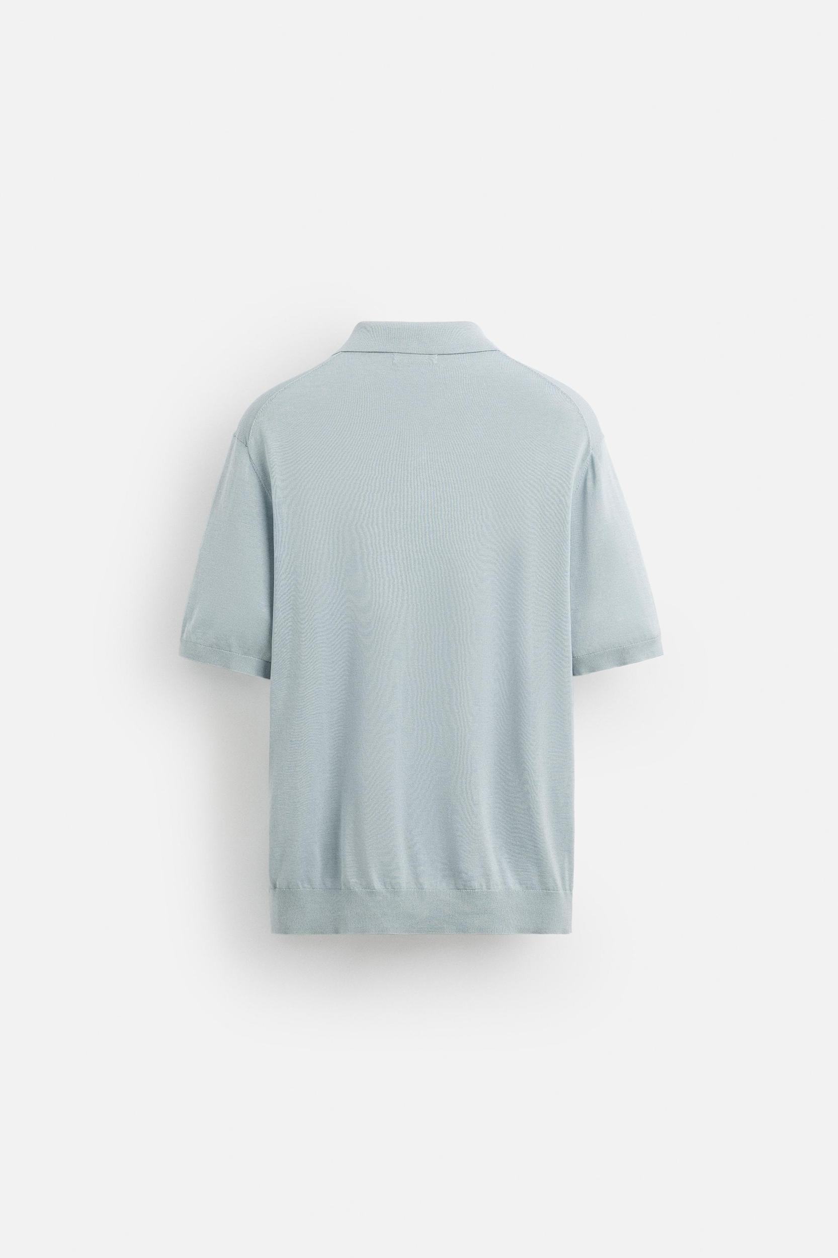 COTTON-SILK KNIT POLO Product Image