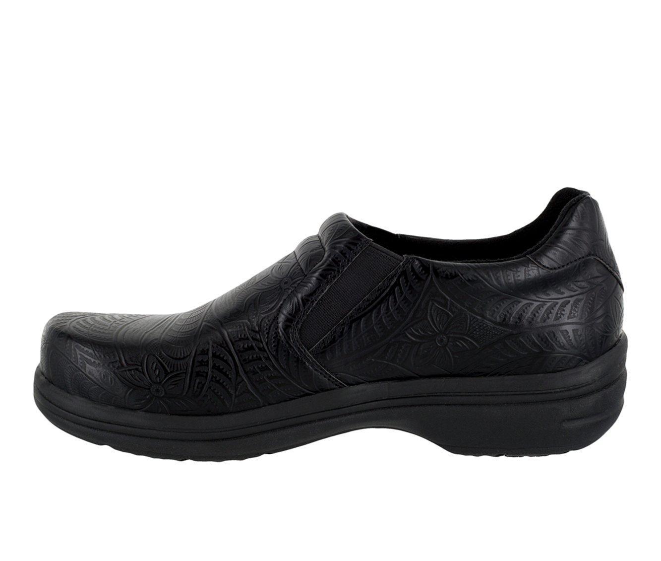 Women's Easy Works by Easy Street Bind Embossed Leather Slip-Resistant Clogs Product Image