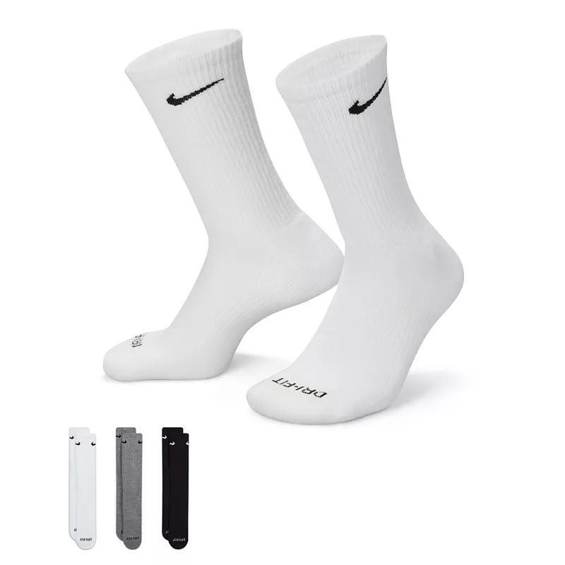 Men's Nike 3-Pack Everyday Plus Dri-FIT Cushion Crew Training Socks, Size: 8-12, Grey Team Product Image