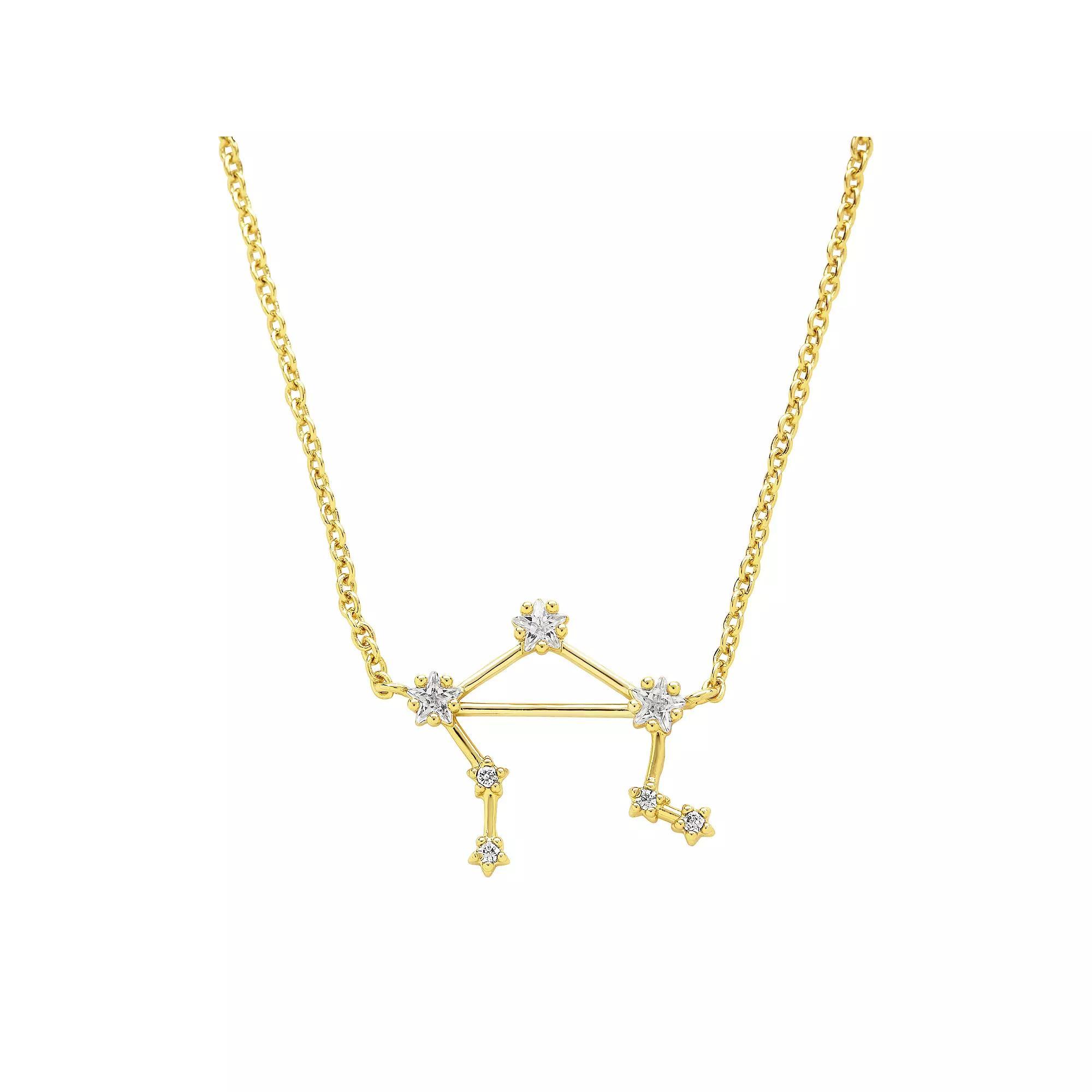 MC Collective Cubic Zirconia Constellation Necklace, Women's, 14k Gold Tone Libra Product Image