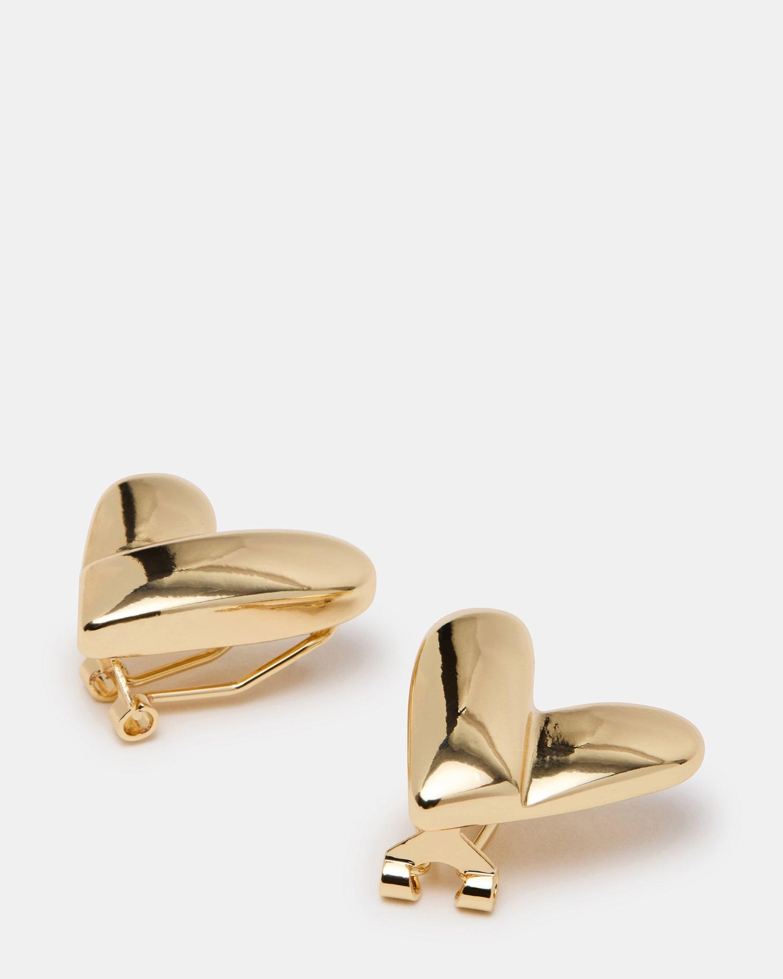 HEART STUD EARRINGS GOLD Female Product Image