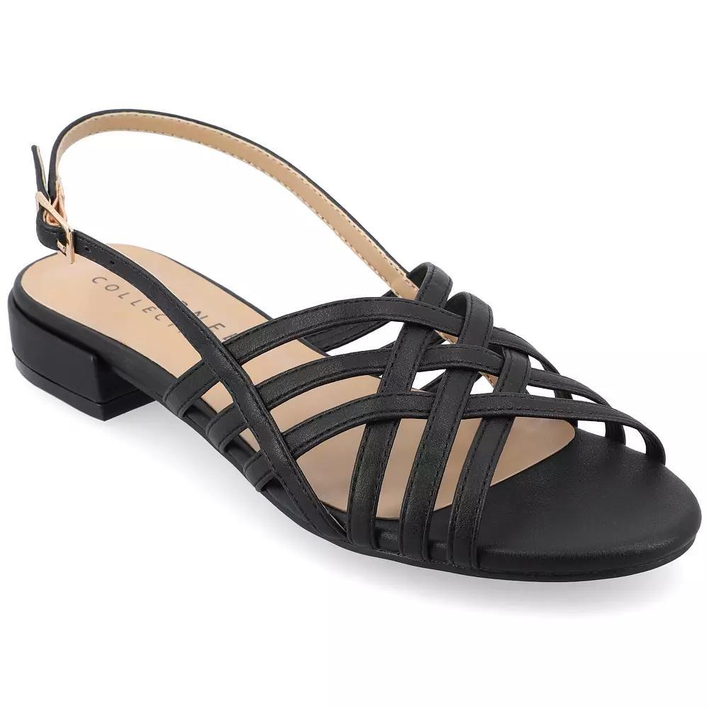 Journee Cassandra Womens Tru Comfort Foam Faux Leather Woven Sandals Product Image