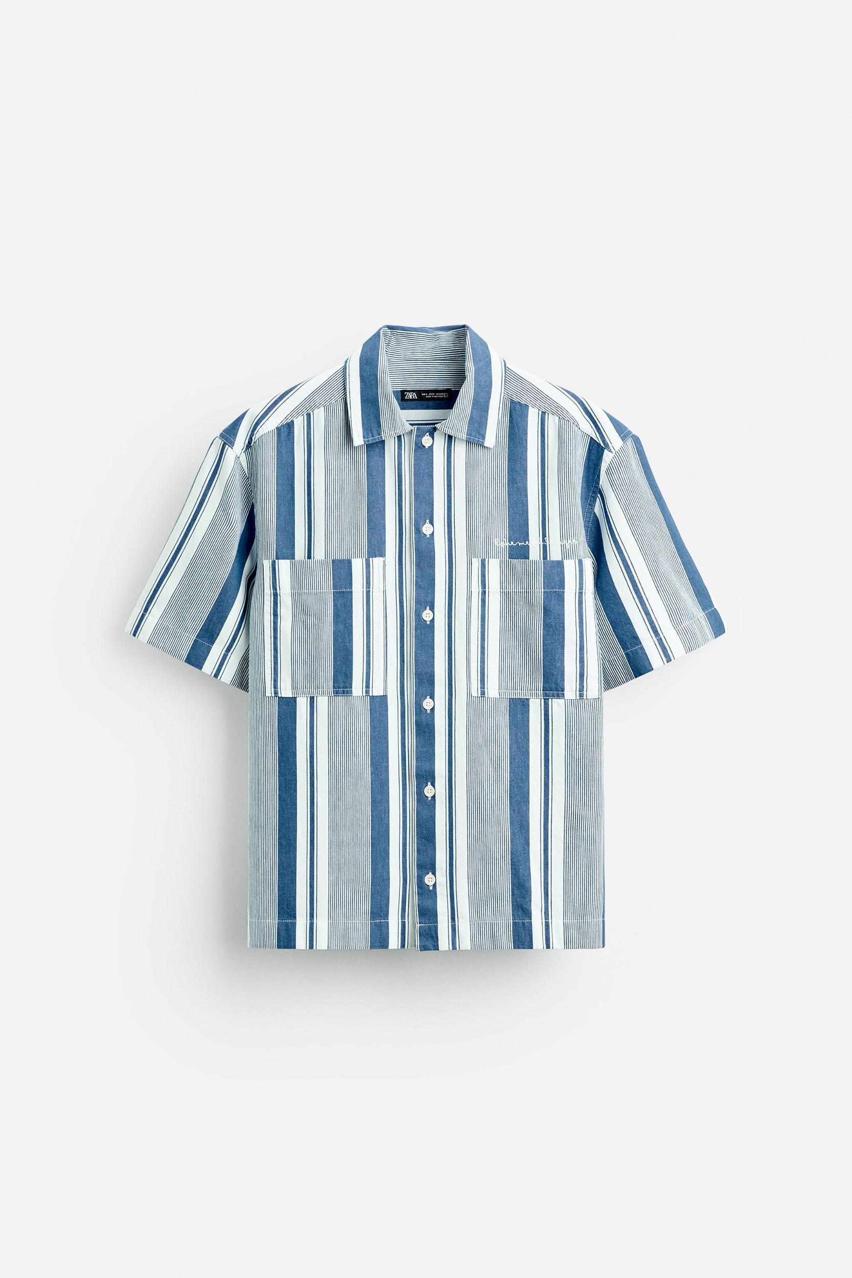 TEXTURED STRIPED SHIRT Product Image