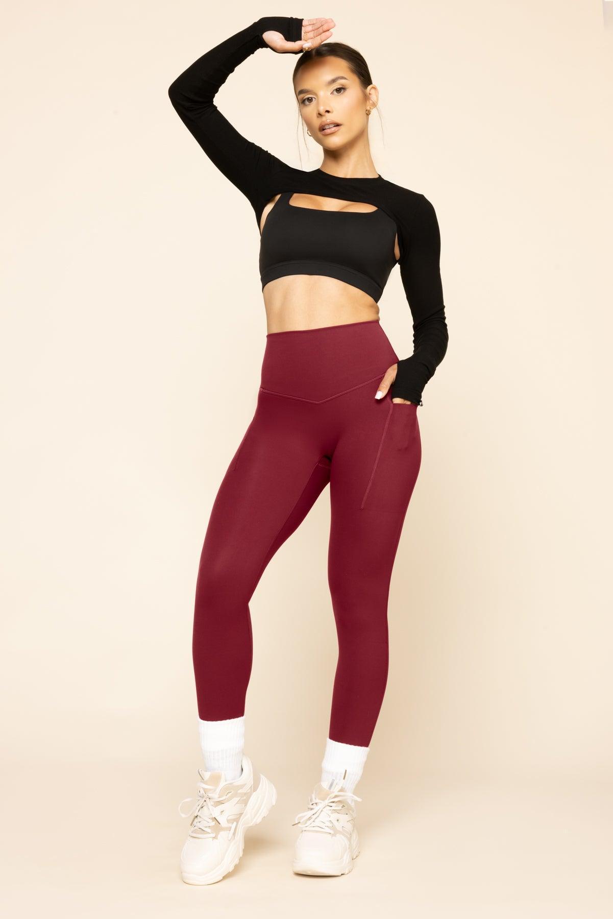 Supersculpt™ Leggings with Pockets - Crimson Product Image