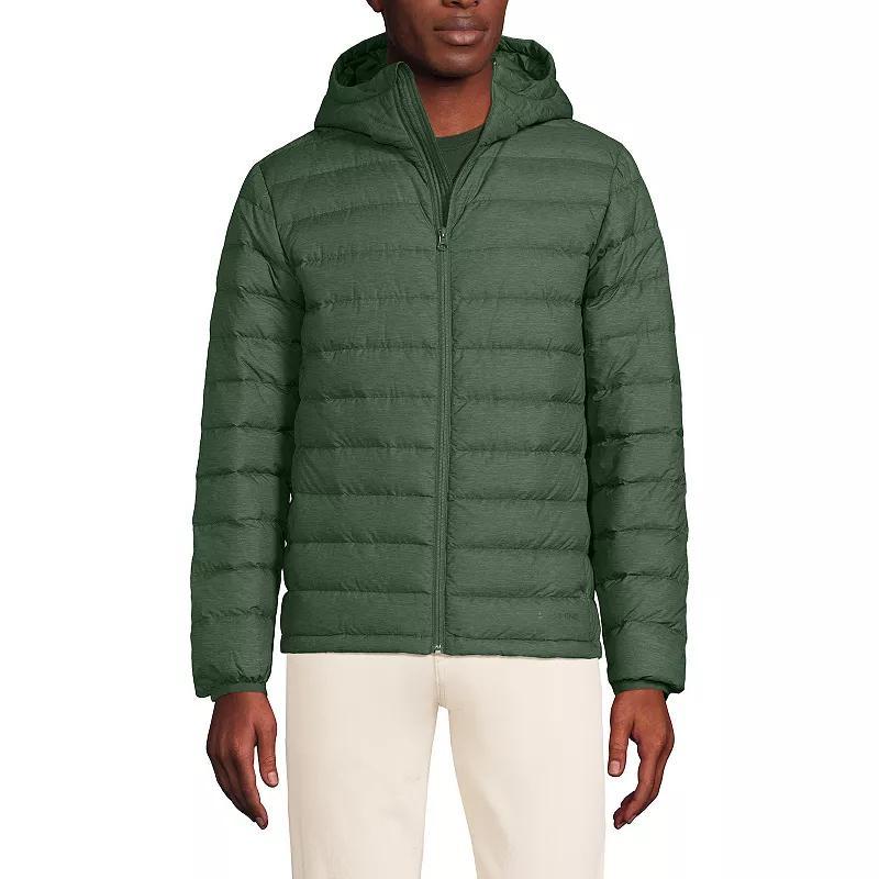 Men's Lands' End Hooded Wanderweight Down Jacket, Size: XXL, Radiant Blue Product Image
