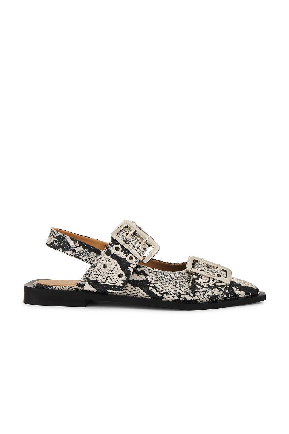 Buckle Ballerina Flats Ganni Product Image