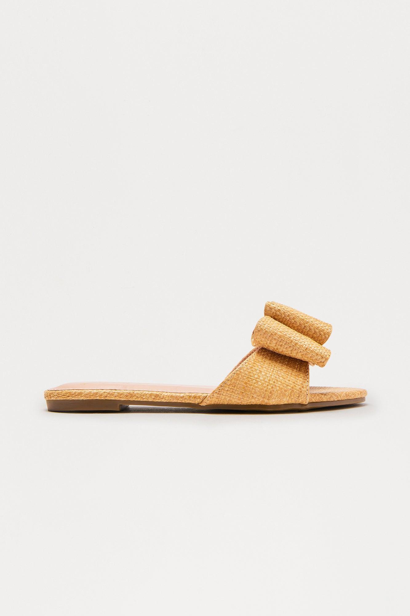 Brinni Bow Slip On Sandals - Natural Female Product Image
