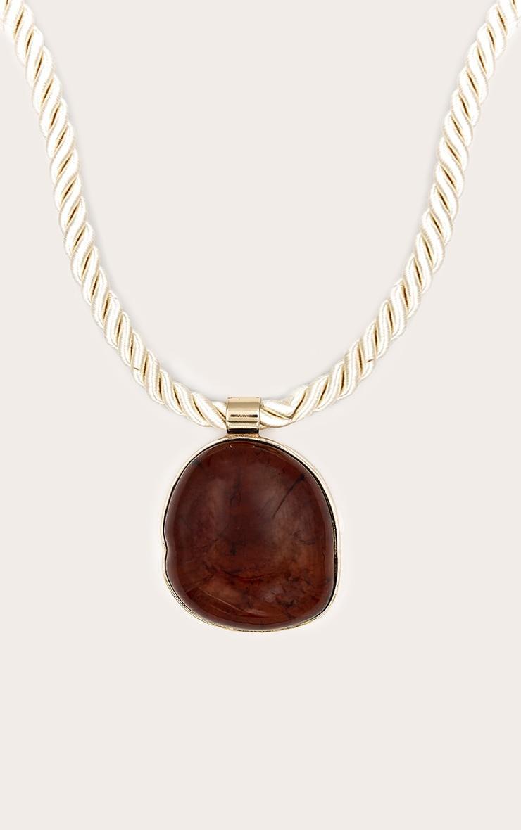 Brown Rope Oversized Resin Pendant Product Image