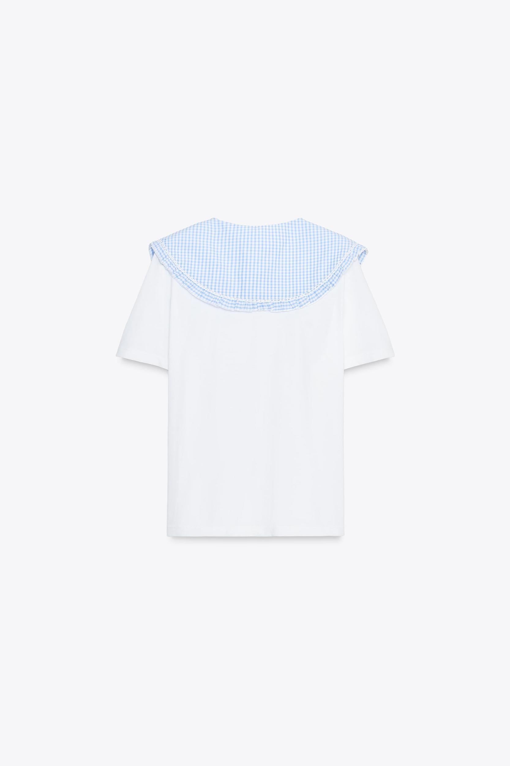 GINGHAM CHECK COMBINATION T-SHIRT Product Image