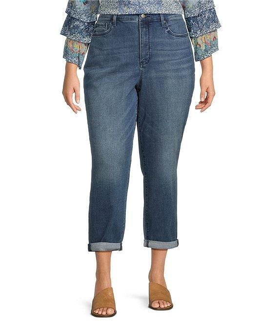 NYDJ Plus Size Margot Rolled Cuff Girlfriend Jeans Product Image